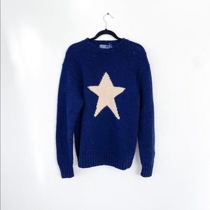 Ralph Lauren Blue & White Star Sweater